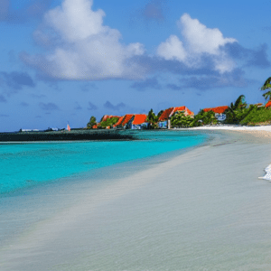 Photo d'une plage paradisiaque générée par IA