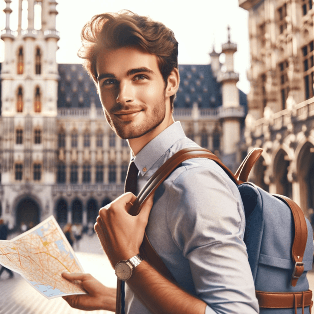 Etudiant avec un sac à dos